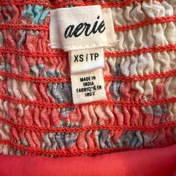 EUC. Aerie Floral Red and Pink mini Dress Sz xsm - Picture 3 of 7